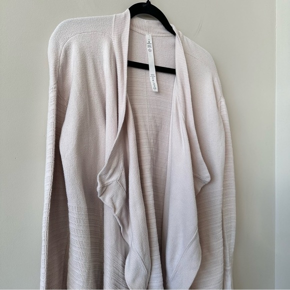 Lululemon-Open Cotton/Silk Waterfall Cardigan (Size:4) - Picture 7 of 11